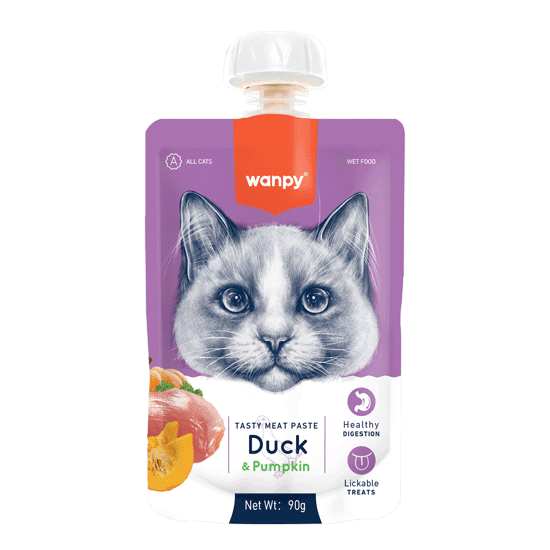 پودینگ گربه ونپی با طعم اردک و کدو – Wanpy